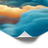 Poster Imaginaire Mignons Nuages bébé Lion (Coin)