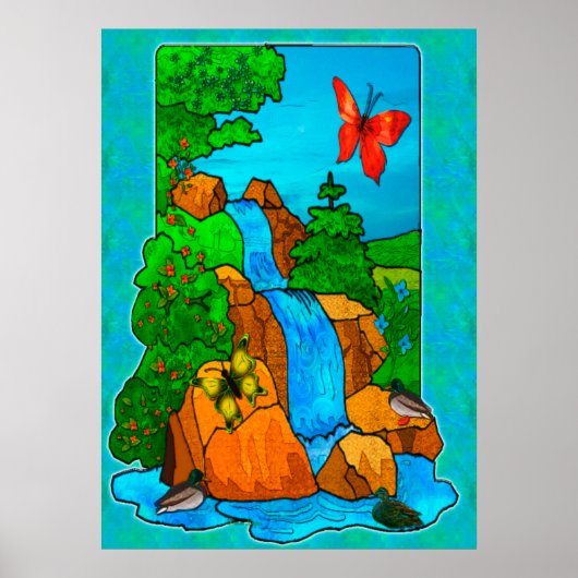 Poster Imaginaire naturel de Whimsey Falls (Devant)