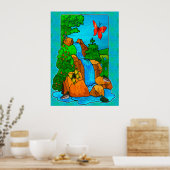 Poster Imaginaire naturel de Whimsey Falls (Cuisine)