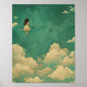 Poster imaginaire nuages dans le ciel rêveur art imprimer