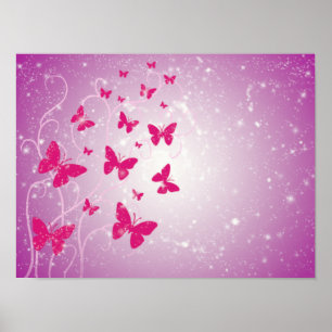 Poster Imaginaire papillon