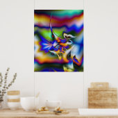 Poster Imaginaire papillon fractal (Cuisine)