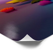 Poster Imaginaire Petit Escargot Aux Fleurs (Coin)