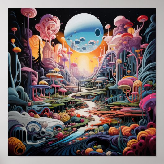 Poster Imaginaire psychédélique (Devant)