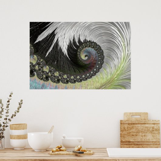 Poster Imaginaire psychédélique Spiral Super Fractal Art (Cuisine)