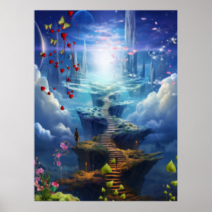 Poster Imaginaire royaumes de paysages magiques