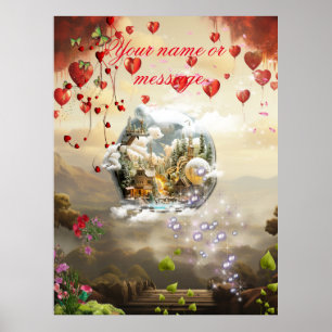 Poster Imaginaire royaumes de paysages magiques