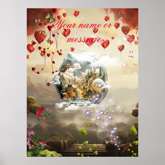 Poster Imaginaire royaumes de paysages magiques (Devant)