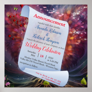 Poster Imaginaire royaumes de paysages magiques