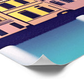 Poster Imaginaire Skyline de Paris sous les étoiles (Coin)