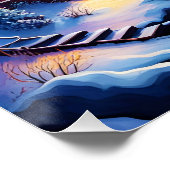 Poster Imaginaire Soirée hivernale de Noël Vive (Coin)