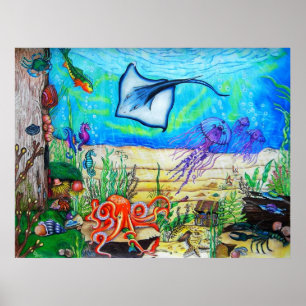 Poster Imaginaire Sous La Mer