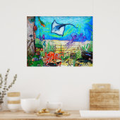 Poster Imaginaire Sous La Mer (Cuisine)