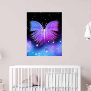 Poster Imaginaire spatial Papillon cosmique