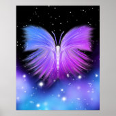 Poster Imaginaire spatial Papillon cosmique (Devant)