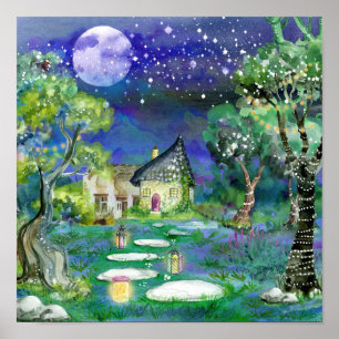 Poster Imaginaire Storybook Fairyland Paysage Image