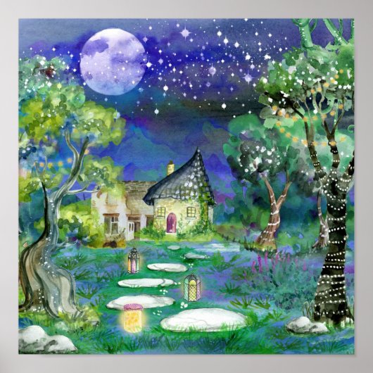 Poster Imaginaire Storybook Fairyland Paysage Image (Devant)