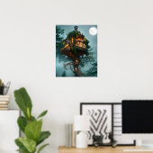 Poster Imaginaire Tree House Artwork numérique (Bureau à domicile)