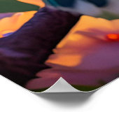 Poster Imaginaire Turquoise à ailes vert (Coin)