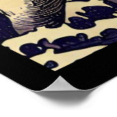 Poster Imaginaire Unicorne - Bois coupé 1 (Coin)