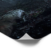 Poster Imaginaire Unicorne en forêt (Coin)