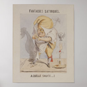 Poster Imaginaires satiriques, caricature d'Adolphe