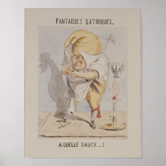 Poster Imaginaires satiriques, caricature d'Adolphe (Devant)