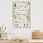 Poster Imagination - Citation de Charles Haanel sur l'art (Cuisine)