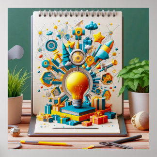 Poster Imagination lumineuse : Carnet de brillance