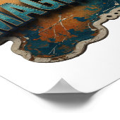Poster Imagine Bleu Propre (Coin)