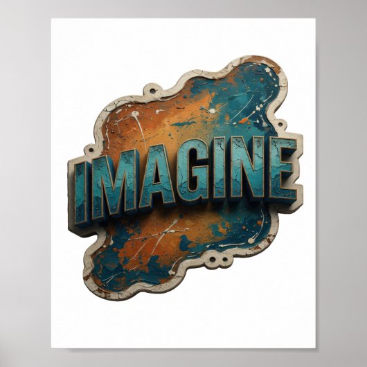 Poster Imagine Bleu Propre (Devant)