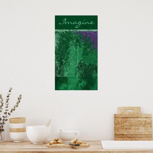 Poster "Imagine" vert toxique Avatar (Cuisine)