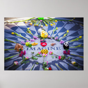 Poster Imaginez les champs de fraises NYC