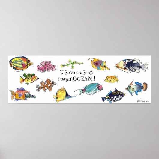 Poster ImaginOCEAN Cartoon Poisson Art (Devant)