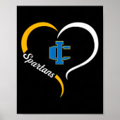 Poster Imlay City Spartans Logo Demi-Coeur Slogan Hs (Devant)