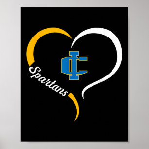 Poster Imlay City Spartans Logo Demi-Coeur Slogan Hs