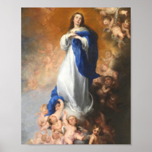 Poster Immaculate Conception de Virgin Mary Murillo (Devant)