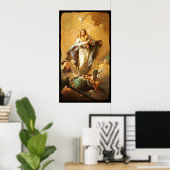 Poster Immaculée Conception avec les Cherubs - Tiepolo (Bureau à domicile)