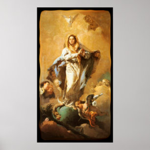 Poster Immaculée Conception avec les Cherubs - Tiepolo