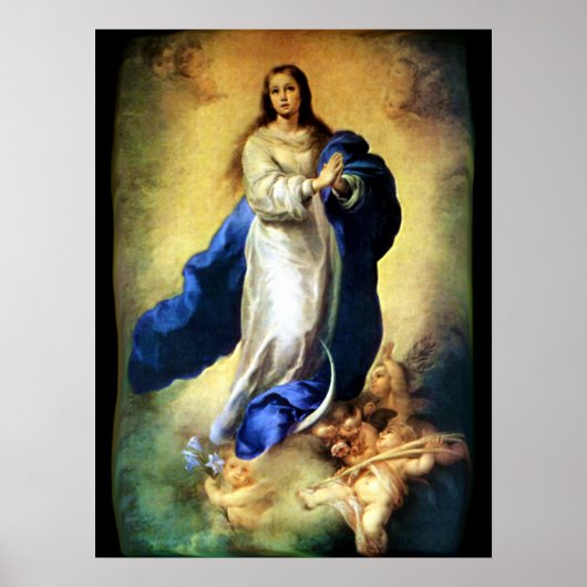 Poster Immaculée Conception de la Vierge Marie - Murillo (Devant)