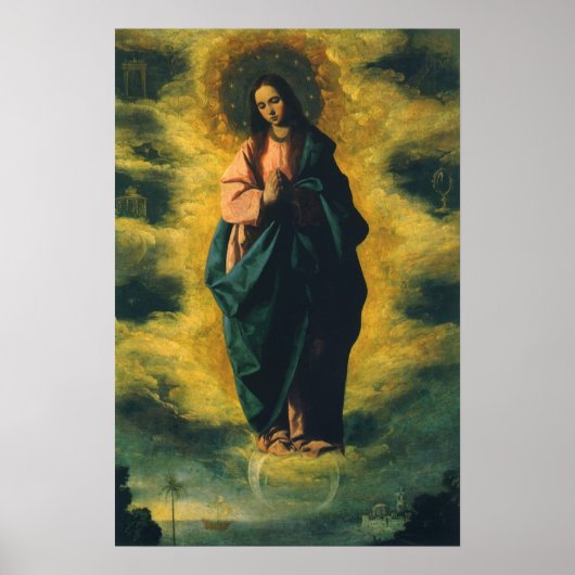 Poster Immaculée Conception par Francisco de Zurbaran (Devant)