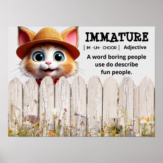 Poster Immature Comment les gens ennuyeux décrivent les g (Devant)