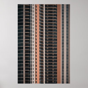 Poster Immeuble Brown et noir