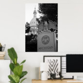 Poster Immeuble Capitol du Michigan (Bureau à domicile)