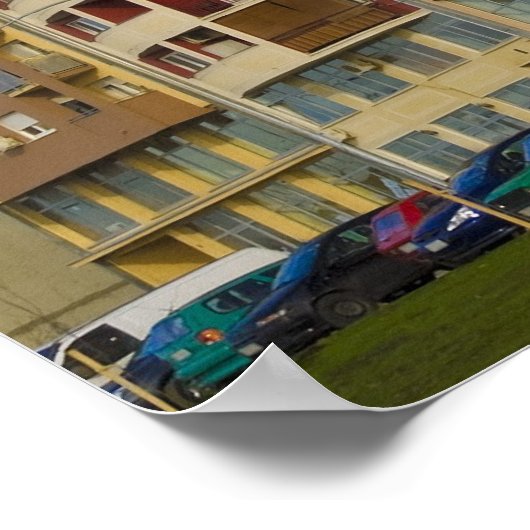 Poster immeuble d'appartements (Coin)