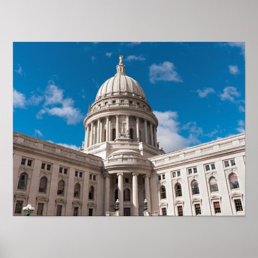 Poster Immeuble du Capitole de l'État du Wisconsin (Devant)