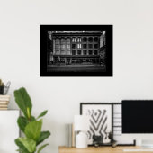 Poster Immeuble Elgin n°3 avec bordure (Bureau à domicile)