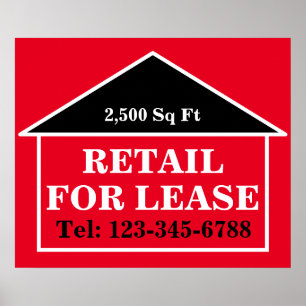 Poster Immobilier à louer BOLD brillant pour la vente en