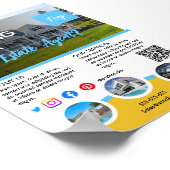 Poster Immobilier agent maison ouverte propriété à vendre (Coin)