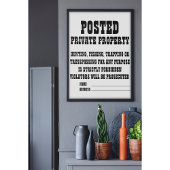 Poster immobilier, propriété privée